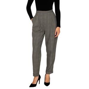 Vintage Valerie Stevens Black And White Houndstooth Plaid Trousers Pants Size 10